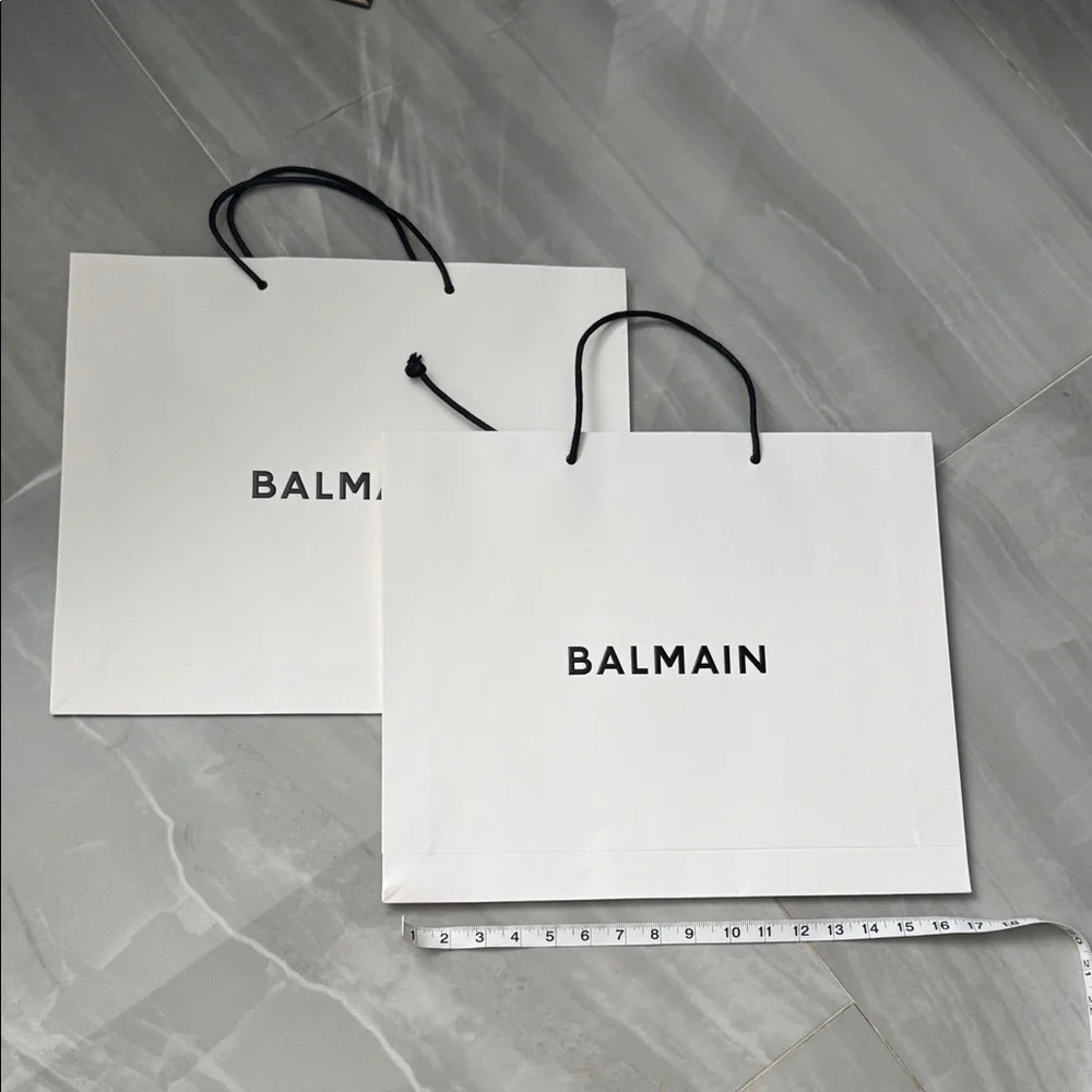 Balmain Elegant White Tote Bags